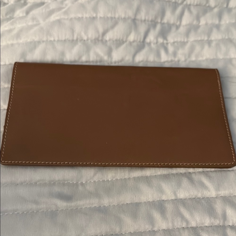 Brown Leather Checkbook Cover